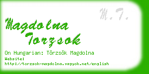 magdolna torzsok business card